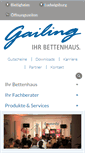 Mobile Screenshot of betten-gailing.de